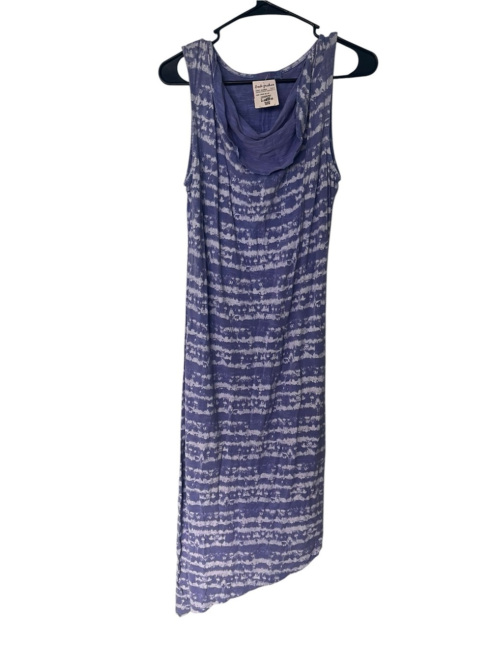 Boho Purple Tie Dye Asymmetrical Beach Vacation Dress NWT Sleeveless M